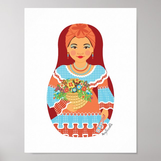 Kuban Sienna Matryoshka Poster (Framsidan)