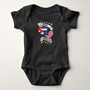 Kubansk-amerikanska hjärtan flaggar Kuba Amerika T Shirt