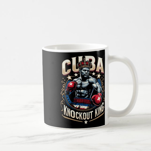 Kubansk boxing Blockout Kung Kuba Krona Kaffemugg (Höger)