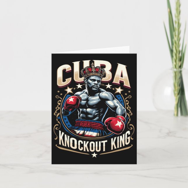 Kubansk boxing Blockout Kung Kuba Krona Kort (Framsida)