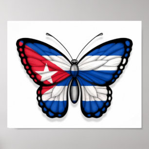 Kubansk fjäril-Flagga Poster