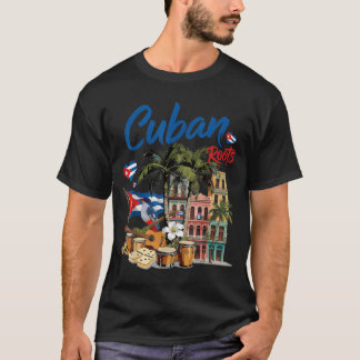 Kubansk flagg outfit idé för kvinnor Kuba arv T Shirt