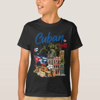 Kubansk flagg outfit idé för kvinnor Kuba arv T Shirt