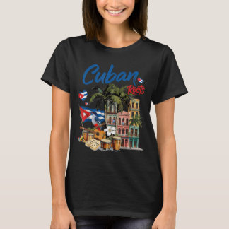 Kubansk flagg outfit idé för kvinnor Kuba arv T Shirt