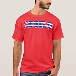 Kubansk Flagga Abuelo Tee for Hispanic Grandfather