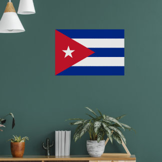 Kubansk flagga, Havana, Fidel Castro, Che Guevara Poster