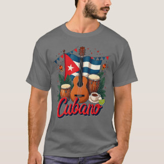 Kubansk flagga Kuba Nationella hispanamerikanska k T Shirt