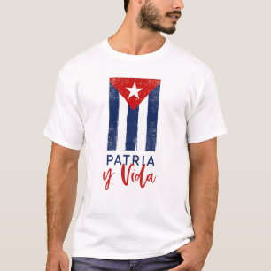 Kubansk Flagga "Patria y Vida" T Shirt