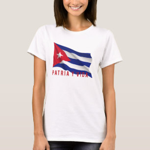 Kubansk Flagga "Patria y Vida" T Shirt