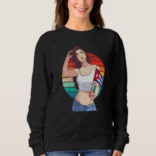 Kubansk flicka Kubas flagga Hispanic kubansk stolt T Shirt