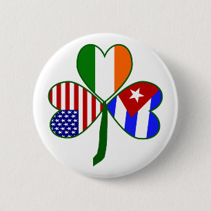 Kubansk irländsk amerikansk shamrock knapp