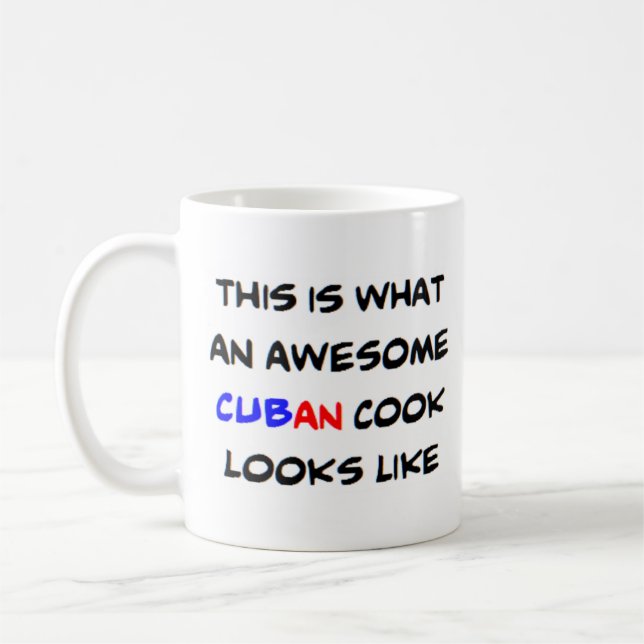 kubansk kock, fantastisk kaffemugg (Vänster)