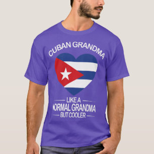 Kubansk mormor Abuela Cubana Cuban Flagga Cuba T Shirt