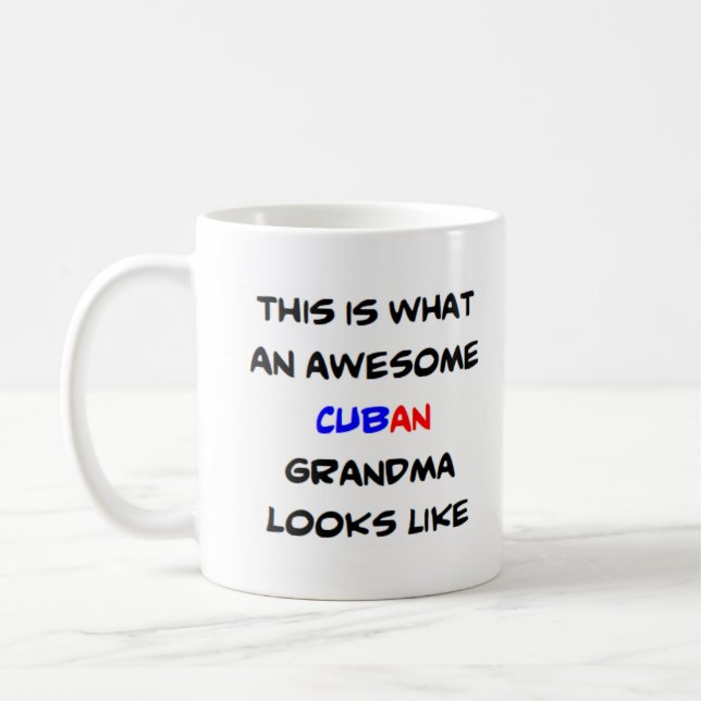 Kubansk mormor, fantastisk kaffemugg (Vänster)