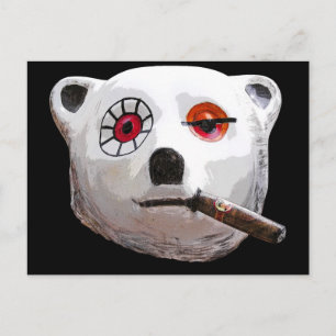 Kubansk Nalle med Cigar, svart bak Vykort
