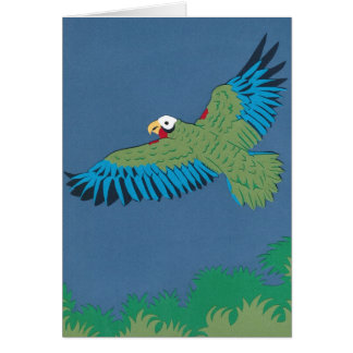 Kubansk papegoja hälsningskort