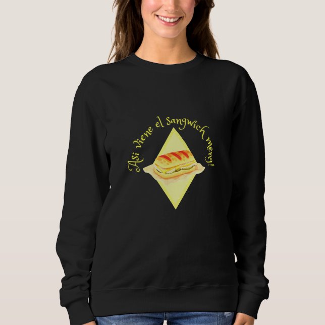 Kubansk sandwich Caveat Mörk Background Edition T Shirt (Framsida)