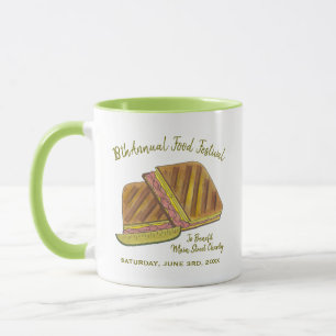 Kubansk sandwich Ham Gris schweizisk ost Livsmedel Mugg