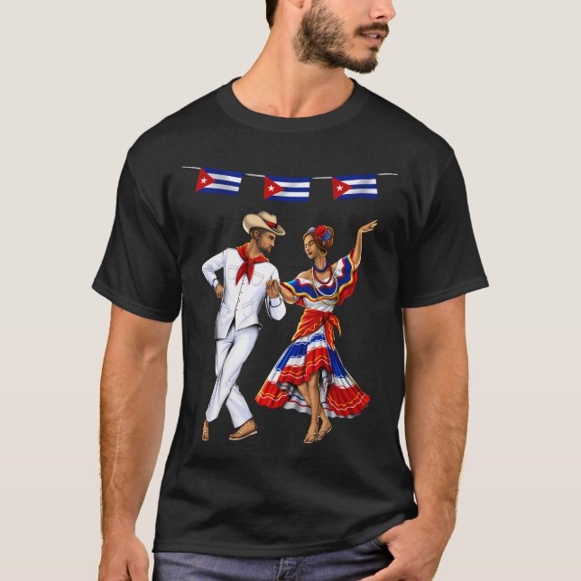 Kubansk traditionell dans t shirt (Framsida)