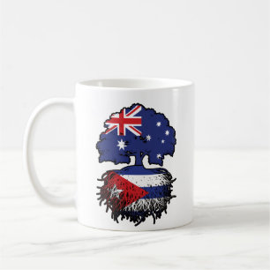Kubanska australiska Australien Träd Roots Flagga Kaffemugg