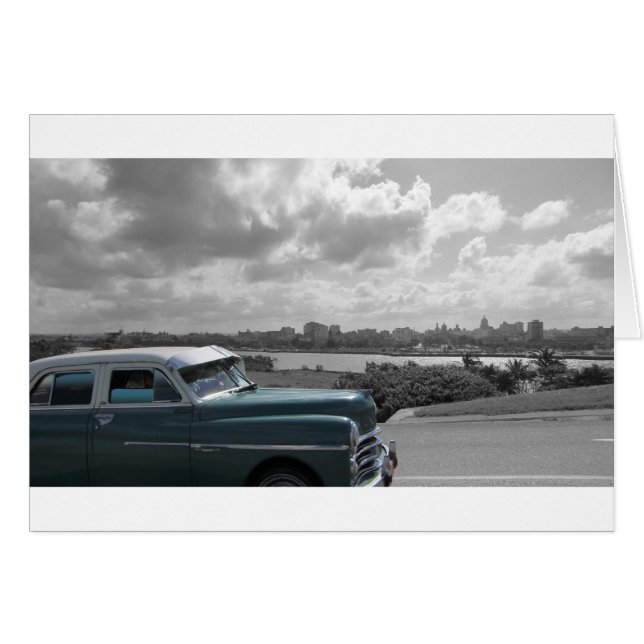 Kubanska bilar 2 hälsningskort (Framsidan Horizontal)