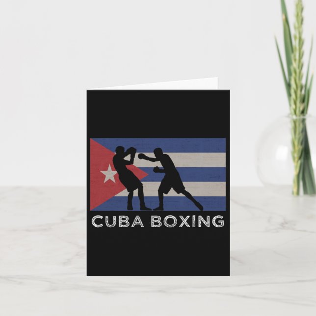 Kubanska Boxer National Cuba Flagga Boxing Glove G Kort (Framsida)