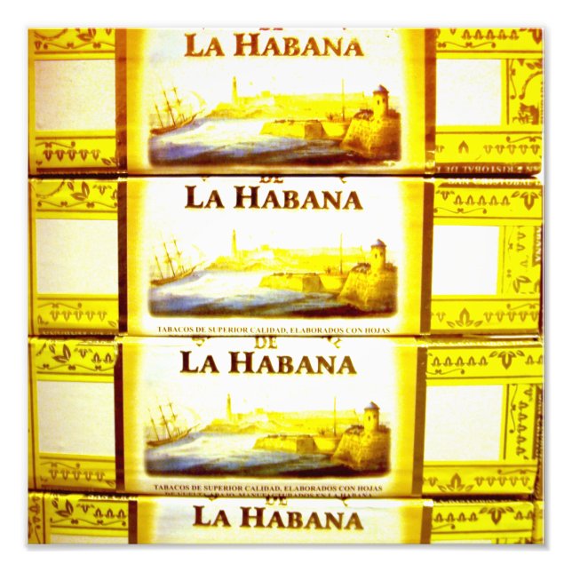 Kubanska cigarrer | La Habana | Skriv ut Fototryck (Framsidan)