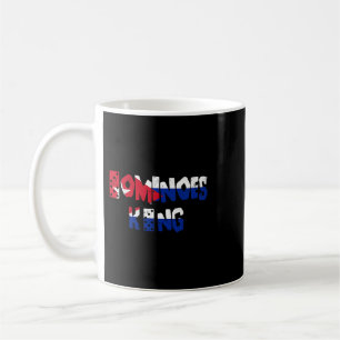 Kubanska Dominoes Kung Domino Cuba Flagga T Shirt Kaffemugg