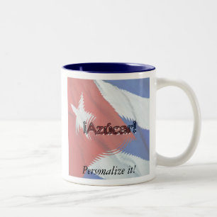 Kubanska Flagga - Azucar! Anpassa den! Två-Tonad Mugg