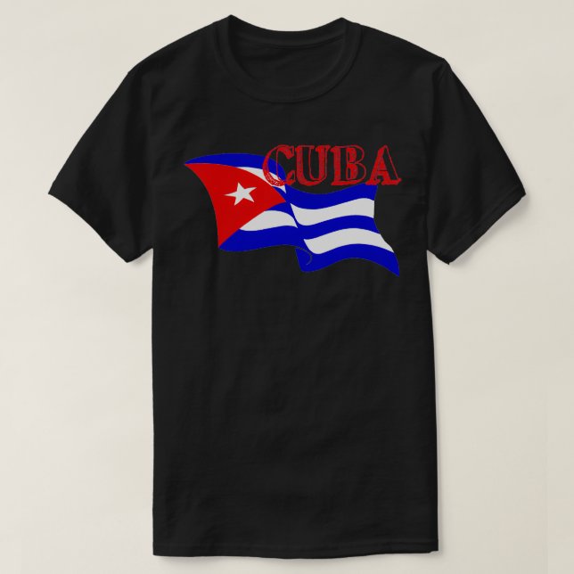 Kubanska Flagga Bandera Windy Ord Art T Shirt (Design framsida)