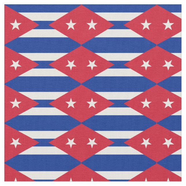 Kubanska Flagga & Cuba Trendig Fabric/mode Tyg (Närbild)