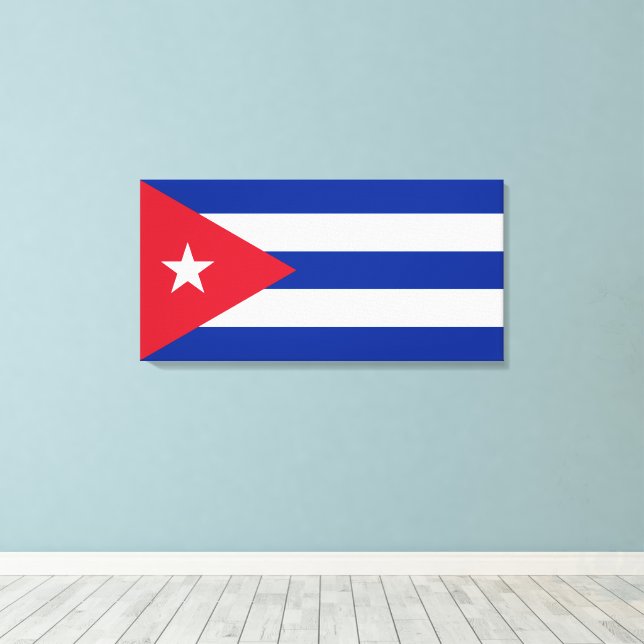 Kubanska Flagga, Havanna, Fidel Castro, Che Guevar Canvastryck (Insitu (trägolv))