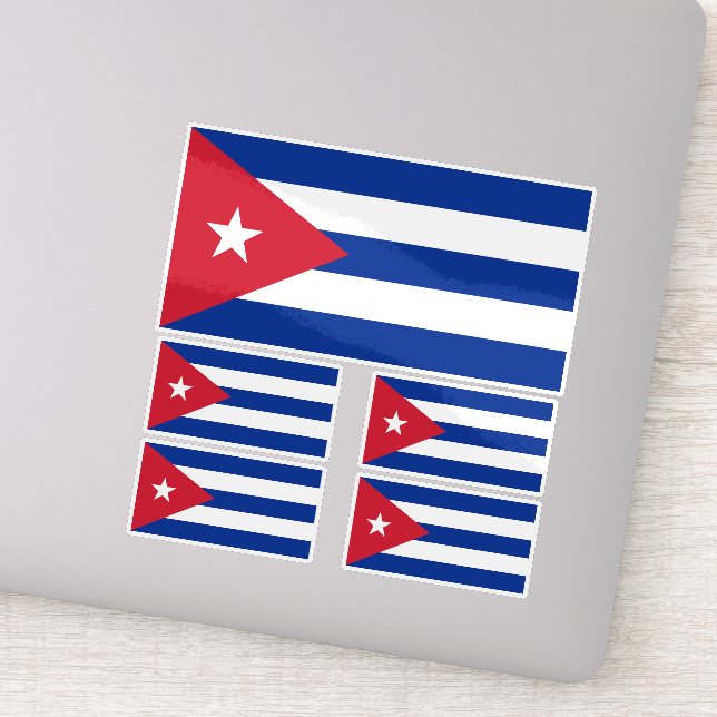 Kubanska Flagga, Havanna, Fidel Castro, Che Guevar Klistermärken (Detalj)