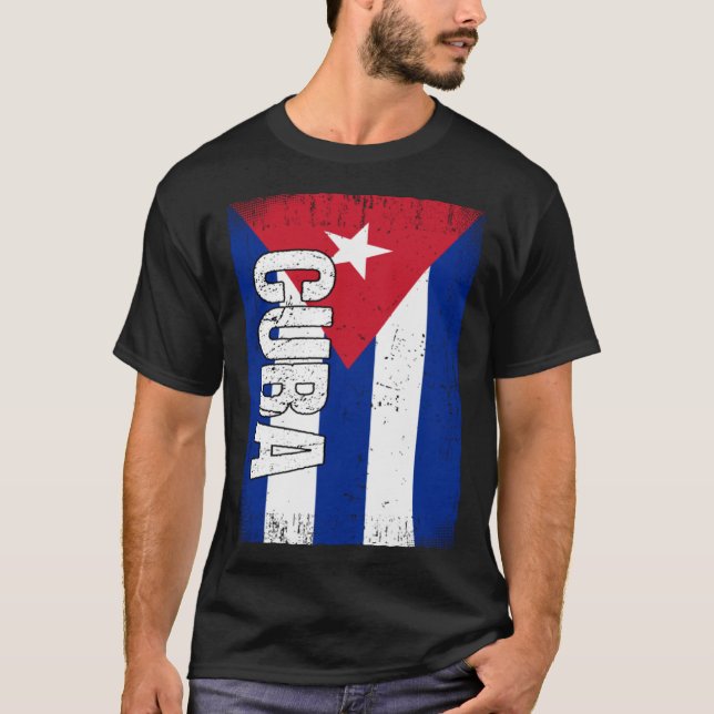 Kubanska Flagga Kuba T Shirt (Framsida)