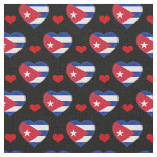 Kubanska Flagga & Red Heart mode Fabric/Cuba Tyg