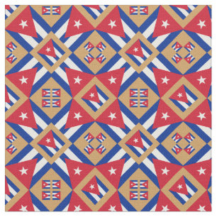 Kubanska Flagga & Trendig Cuba Fabric mode GLD Tyg