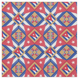Kubanska Flagga & Trendig Cuba Fabric mode GLD Tyg