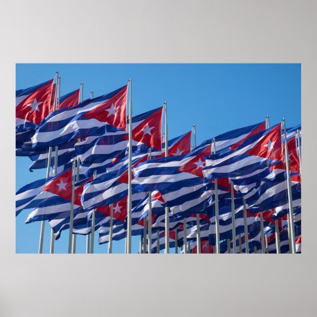Kubanska flaggor vajar poster (Framsidan)