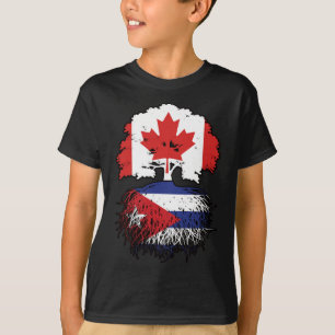 Kubanska kanadensiska kanadensiska Träd Roots Flag T Shirt