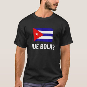 Kubanskt Flagga Karta Souvenir Slang Que Bola Cuba T Shirt