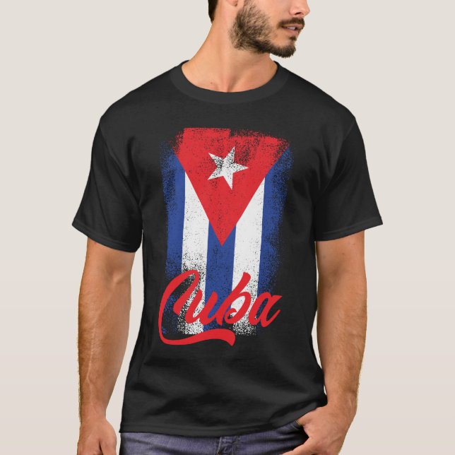 Kubanskt Flagga Pride Kuba Kubanskt Flagga Kuba T Shirt (Framsida)