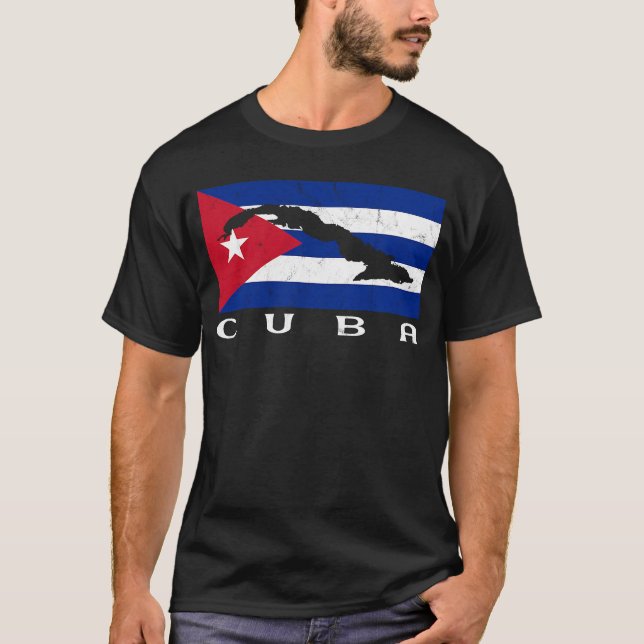 Kubanskt Flagga Pride Kuba Travel Proud Cuban Cuba T Shirt (Framsida)
