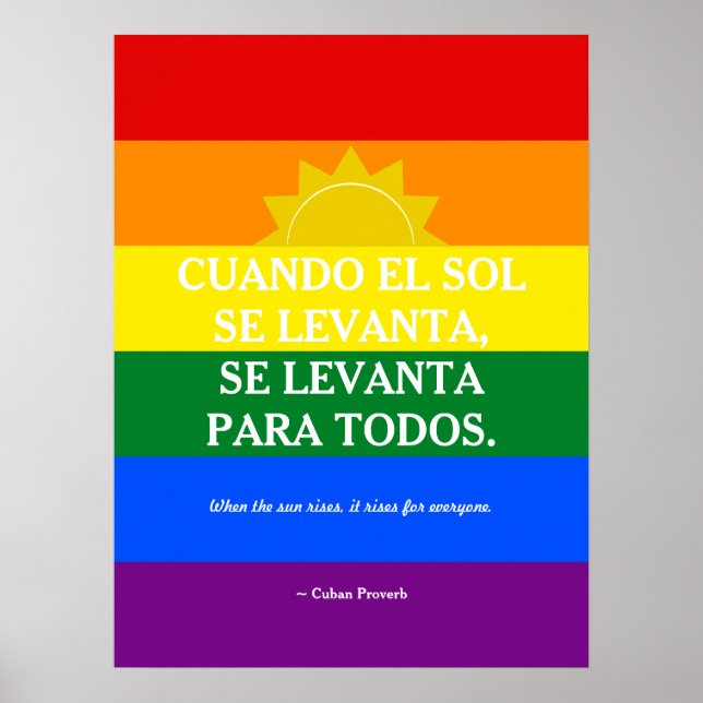 Kubanskt ordspråk poster (Framsidan)