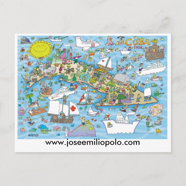 Kubanskt vykort, www.joseemiliopolo.com vykort (Framsida)