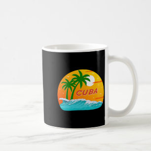 Kubapalmträd Karibisk strand solnedgång soluppgång Kaffemugg