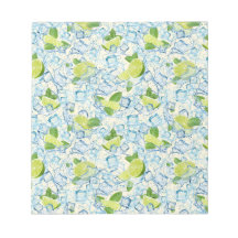 Kubar av kalk, mynta och is