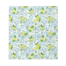 Kubar av kalk, mynta och is anteckningsblock