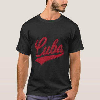 Kubas baseball Varsity-skript Sports Jersey Stil T Shirt