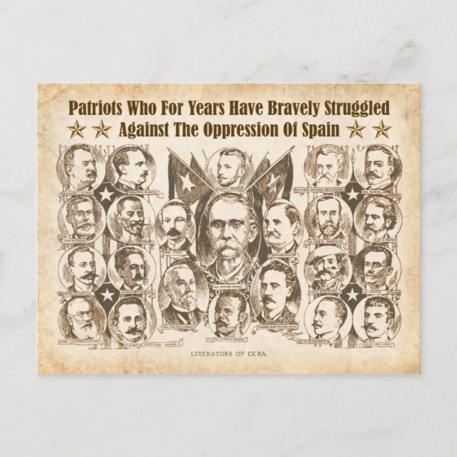 Kubas befriare - artikel 1898 i tidningen vykort (Framsida)