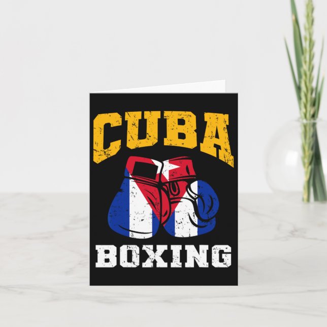 Kubas Boxing-handskar Kubas Boxing Team Cuba Pri Kort (Framsida)